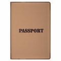 Обложка для паспорта, мягкий полиуретан, "PASSPORT", коричневая, STAFF, 238406 238406