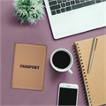Обложка для паспорта, мягкий полиуретан, "PASSPORT", коричневая, STAFF, 238406 238406