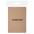 Обложка для паспорта, мягкий полиуретан, "PASSPORT", коричневая, STAFF, 238406 238406
