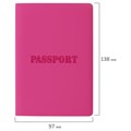 Обложка для паспорта, мягкий полиуретан, "PASSPORT", розовая, STAFF, 237605 237605
