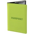 Обложка для паспорта, мягкий полиуретан, "PASSPORT", салатовая, STAFF, 237607 237607