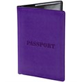 Обложка для паспорта, мягкий полиуретан, "PASSPORT", фиолетовая, STAFF, 237608 237608