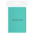 Обложка для паспорта, мягкий полиуретан, "PASSPORT", цвет "тиффани", STAFF, 238404 238404