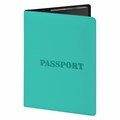 Обложка для паспорта, мягкий полиуретан, "PASSPORT", цвет "тиффани", STAFF, 238404 238404