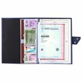 Папка-органайзер семейная для 4-х комплектов документов, формат А4, экокожа, синяя, BRAUBERG, 238206 238206