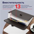 Папка для бумаг и документов с замком и 13 отделениями BRAUBERG "HIT", А4, пластик, черная, 229572 229572