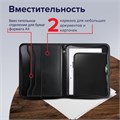 Папка на молнии пластиковая BRAUBERG, А4, 350х282х33 мм, 2 отделения, 4 кармана, бизнес-класс, черная, 225166 225166