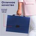 Папка-портфель пластиковая BRAUBERG "Energy" А4 (330х256х32 мм), 7 отделений, синяя, 222572 222572