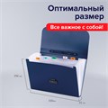 Папка-портфель пластиковая BRAUBERG "Energy" А4 (330х256х32 мм), 7 отделений, синяя, 222572 222572
