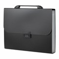 Папка-портфель пластиковая BRAUBERG "Energy" А4 (330х256х32 мм), 7 отделений, черная, 221204 221204