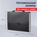 Папка-портфель пластиковая BRAUBERG "Energy" А4 (330х256х32 мм), 7 отделений, черная, 221204 221204