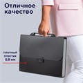 Папка-портфель пластиковая BRAUBERG "Energy" А4 (330х256х32 мм), 7 отделений, черная, 221204 221204