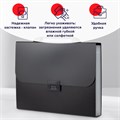 Папка-портфель пластиковая BRAUBERG "Energy" А4 (330х256х32 мм), 7 отделений, черная, 221204 221204