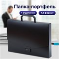 Папка-портфель пластиковая BRAUBERG "Energy" А4 (330х256х32 мм), без отделений, черная, 221202 221202