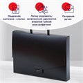 Папка-портфель пластиковая BRAUBERG "Energy" А4 (330х256х32 мм), без отделений, черная, 221202 221202
