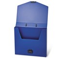 Папка-портфель пластиковая BRAUBERG "Energy", А4 (330х256х32 мм), без отделений, синий, 222082 222082