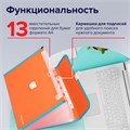 Папка-портфель пластиковая BRAUBERG "JOY", А4 (330х245х35 мм), 13 отделений, с окантовкой, оранжевая, 227975 227975