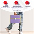Папка-портфель пластиковая BRAUBERG "JOY", А4 (330х245х35 мм), 13 отделений, с окантовкой, фиолетовая, 227977 227977