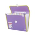 Папка-портфель пластиковая BRAUBERG "JOY", А4 (330х245х35 мм), 13 отделений, с окантовкой, фиолетовая, 227977 227977