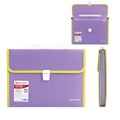 Папка-портфель пластиковая BRAUBERG "JOY", А4 (330х245х35 мм), 13 отделений, с окантовкой, фиолетовая, 227977 227977