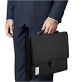 Папка-портфель пластиковая BRAUBERG "ДИПЛОМАТ", А4 (330х245х35 мм), 13 отделений, фактура бисер, черная, 226025 226025