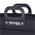 Папка-портфель пластиковая BRAUBERG "ПРЕМЬЕР" А4 (390х315х120 мм) 3 отделения, фактура "бисер", черная, 223082 223082
