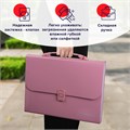 Папка-портфель пластиковая BRAUBERG А4 (327х254х30 мм), 13 отделений, розовая, 221441 221441