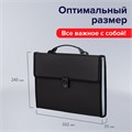 Папка-портфель пластиковая BRAUBERG А4 (332х245х35 мм), 13 отделений, черная, 221378 221378