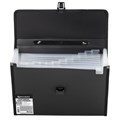Папка-портфель пластиковая BRAUBERG А4 (332х245х35 мм), 13 отделений, черная, 221378 221378
