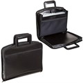 Папка-портфель пластиковая BRAUBERG А4+ (355х290х60 мм), выдвижные ручки, 9 отделений, 1 карман, черная, 225168 225168