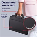 Папка-портфель пластиковая BRAUBERG А4+ (355х290х60 мм), выдвижные ручки, 9 отделений, 1 карман, черная, 225168 225168