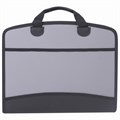Папка-портфель пластиковая BRAUBERG А4+ (375х305х60 мм), 4 отделения, 2 кармана, серая, 228685 228685