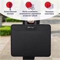 Папка-портфель пластиковая БОЛЬШОГО ФОРМАТА BRAUBERG "ПОРТФОЛИО" А3 (470х380х130 мм), 3 отделения, черная, 223081 223081