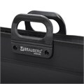 Папка-портфель пластиковая БОЛЬШОГО ФОРМАТА BRAUBERG "ПОРТФОЛИО" А3 (470х380х130 мм), 3 отделения, черная, 223081 223081