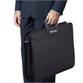 Папка-портфель пластиковая БОЛЬШОГО ФОРМАТА BRAUBERG "ПОРТФОЛИО" А3 (470х380х130 мм), 3 отделения, черная, 223081 223081