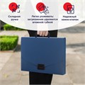 Портфель пластиковый STAFF А4 (320х225х36 мм), без отделений, синий, 229240 229240
