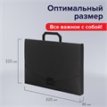 Портфель пластиковый STAFF А4 (320х225х36 мм), без отделений, черный, 229241 229241