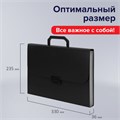 Портфель пластиковый STAFF А4 (330х235х36 мм), 13 отделений, индексные ярлыки, черный, 229245 229245