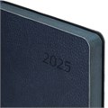 Ежедневник датированный 2025, А5, 138x213 мм, BRAUBERG "Stylish", под кожу гибкий, темно-синий, 115821 115821