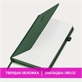 Ежедневник датированный 2025, А5, 138х213 мм, BRAUBERG "Plain", под кожу, резинка, держатель для ручки, темно-зеленый, 115917 115917
