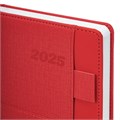 Ежедневник датированный 2025, А5, 138х213 мм, BRAUBERG "Pocket", под кожу, карман, держатель для ручки, красный, 115909 115909