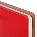 Ежедневник датированный 2025, А5, 143х218 мм, BRAUBERG "Journal", под кожу, застежка, органайзер, красный, 115880 115880