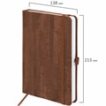 Ежедневник недатированный А5 (138x213 мм) BRAUBERG "Wood", кожзам, резинка, 136 л., коричневый, 111676 111676