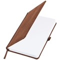 Ежедневник недатированный А5 (138x213 мм) BRAUBERG "Wood", кожзам, резинка, 136 л., коричневый, 111676 111676