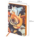 Ежедневник недатированный А5 (138х213 мм), BRAUBERG VISTA, под кожу, гибкий, 136 л., "Rose flower", 112016 112016