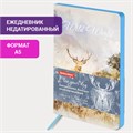 Ежедневник недатированный А5 (138х213 мм), BRAUBERG VISTA, под кожу, гибкий, 136 л., "Wild World", 112027 112027