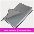 Ежедневник недатированный А5 138х213 мм BRAUBERG "Metallic", под кожу, 136 л., гибкий, серебряный, 113377 113377