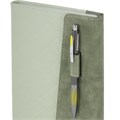 Ежедневник недатированный А5 138х213 мм, BRAUBERG "Stitch", под кожу, магнит, 160 л., оливковый, 116588 116588