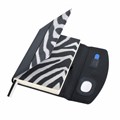Ежедневник недатированный А5 155х213 мм BRAUBERG "Wild", под кожу, магнит, 160 л., ZEBRA, черный, 116233 116233