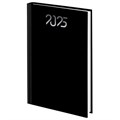 Ежедневник датированный 2025 145х215 мм, А5, STAFF, ламинированная обложка, "Black", 116026 116026